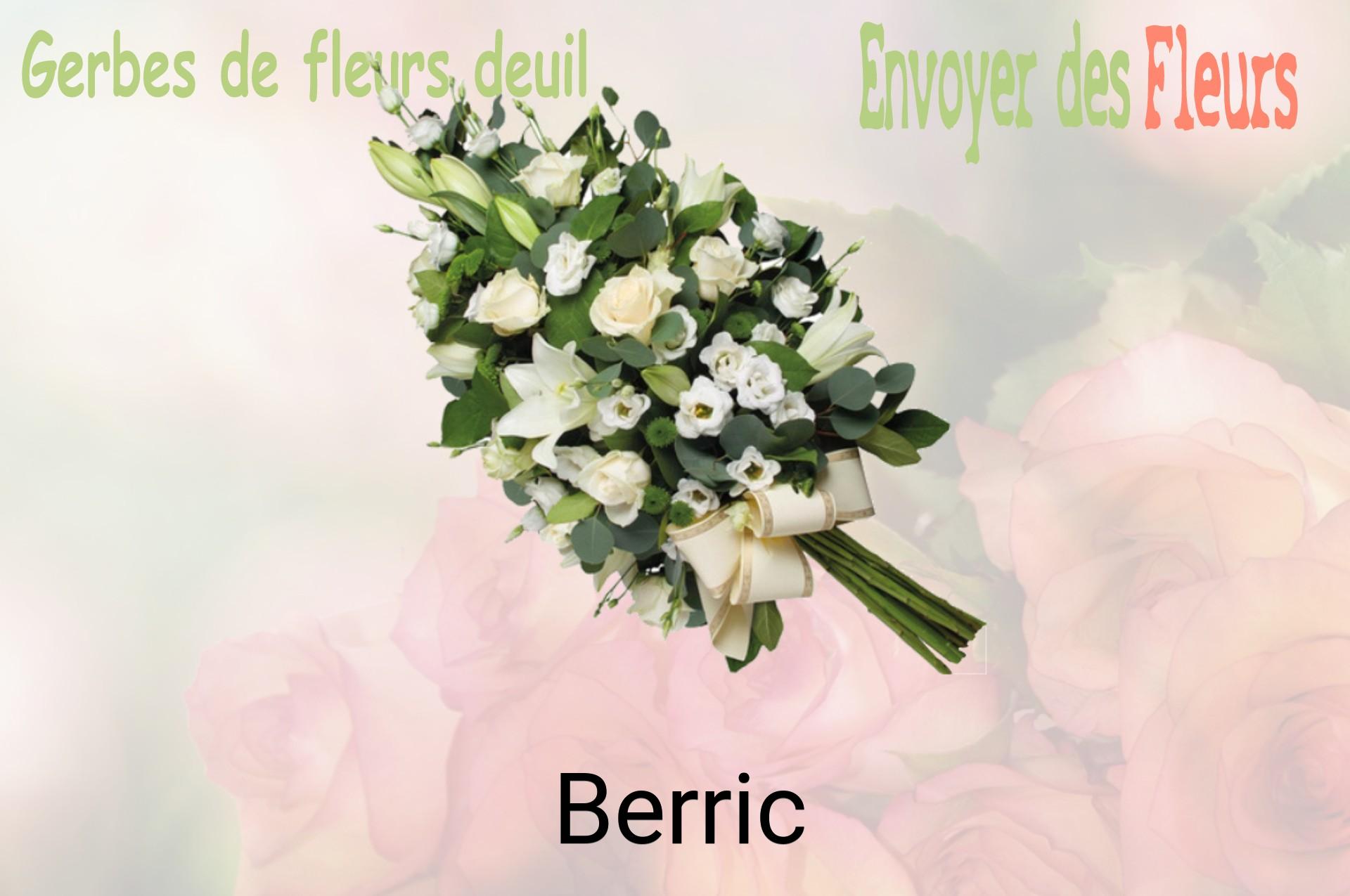Gerbe de fleurs de deuil livrée à Berric